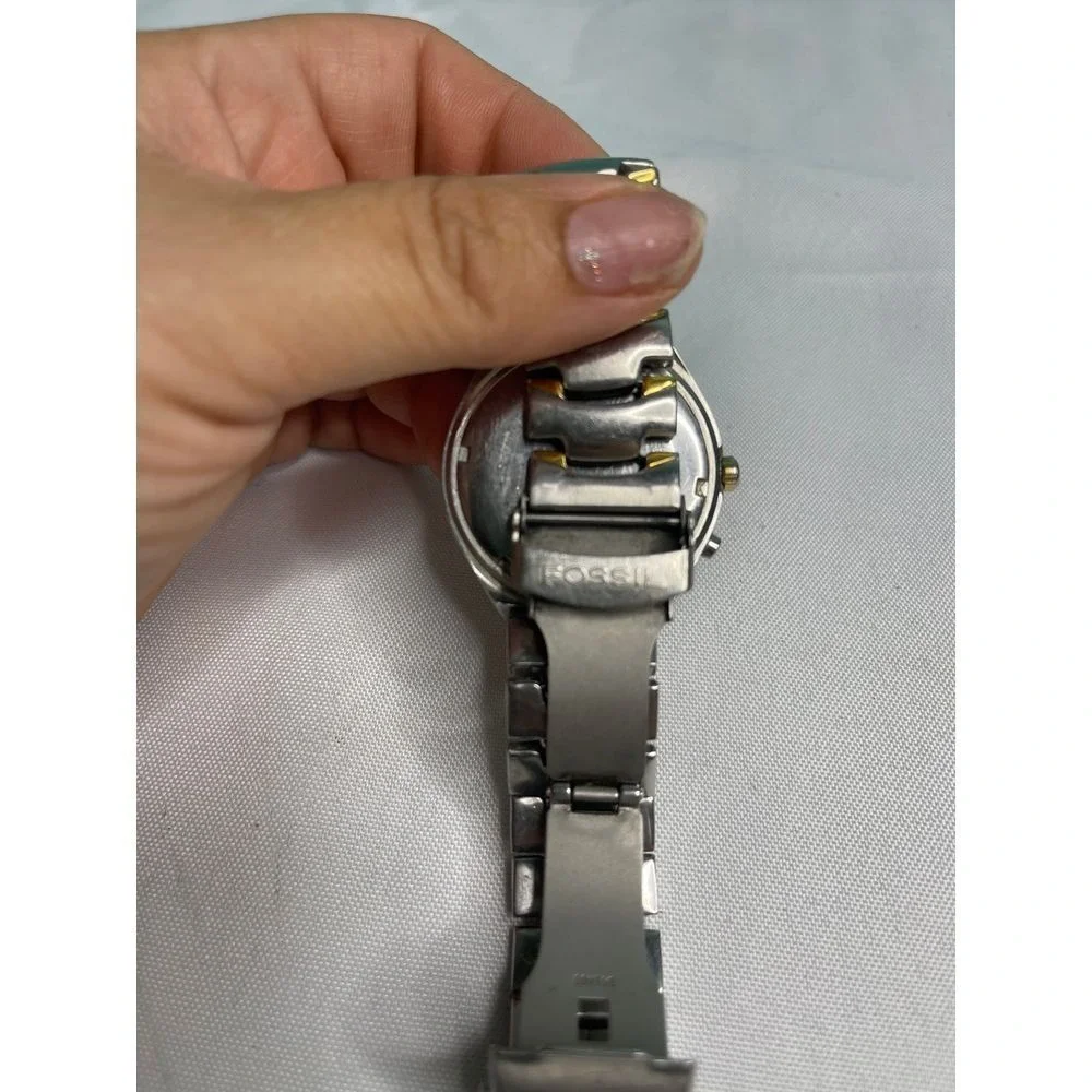 Elegant Two-Tone Stainless Steel Watch‎ with Blue Dial